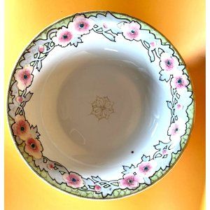 Hand Painted Porcelain Nippon Bowl w/ Gilded Edge and Details